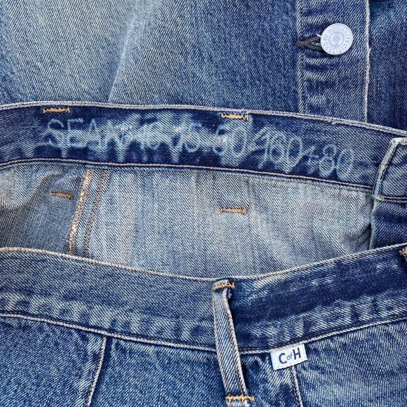 New Citizens Of Humanity Front Button Knee Length Denim Jean Skirt Green Point - Picture 12 of 12